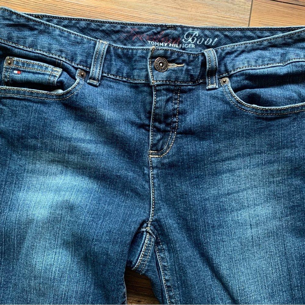 Tommy Hilfiger Freedom Boot Cut Blue Denim Jeans Pants Women’s Size 10 Regular - Picture 4 of 10